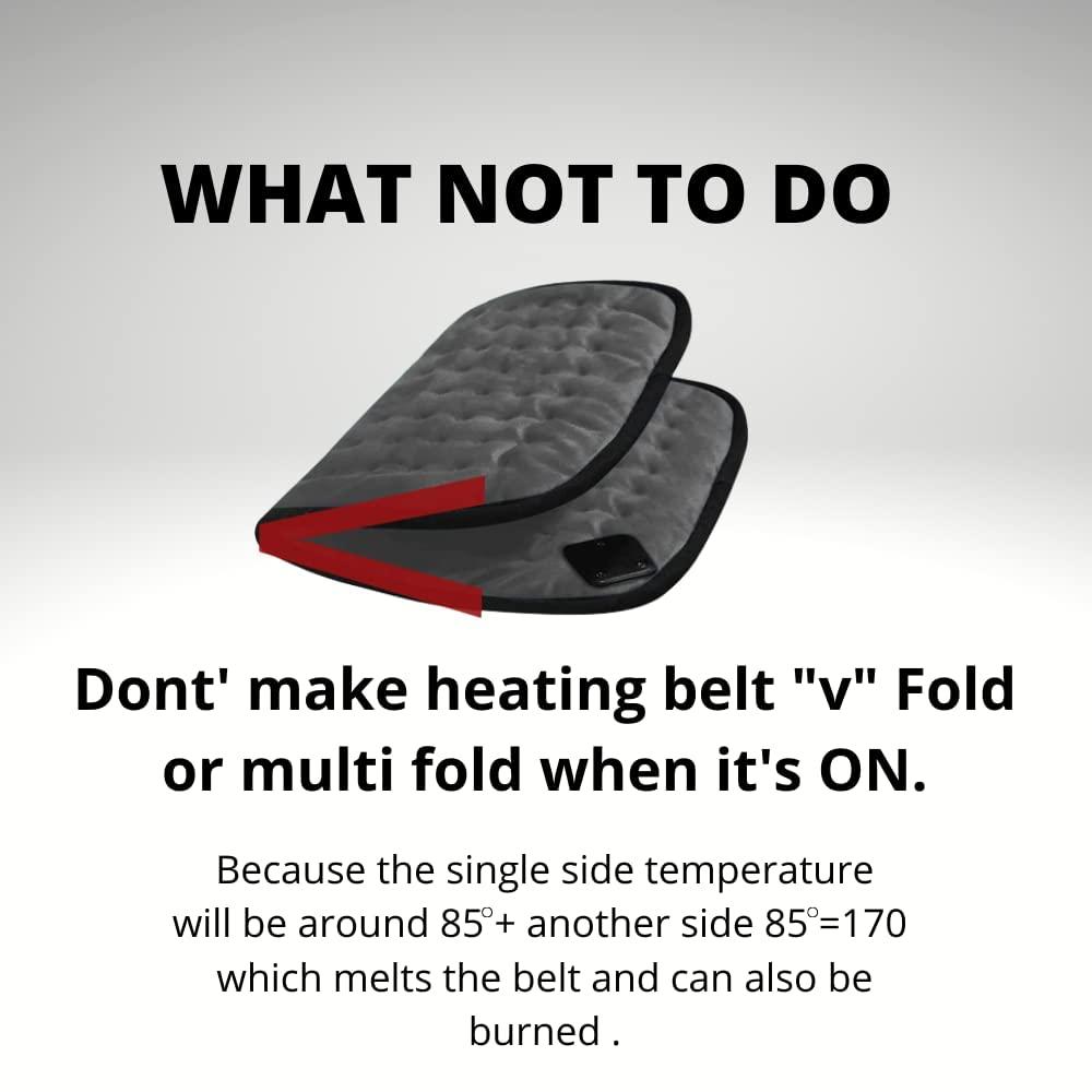 SMIC SMIC Electric Heating Pad - Orthopaedic Lower Back Heating Belt Heat Therapy Waist Wrap with 3 Temperature Settings for Pain Relief of Abdominal Stomach Lumbar Muscle Strain etc (Grey)