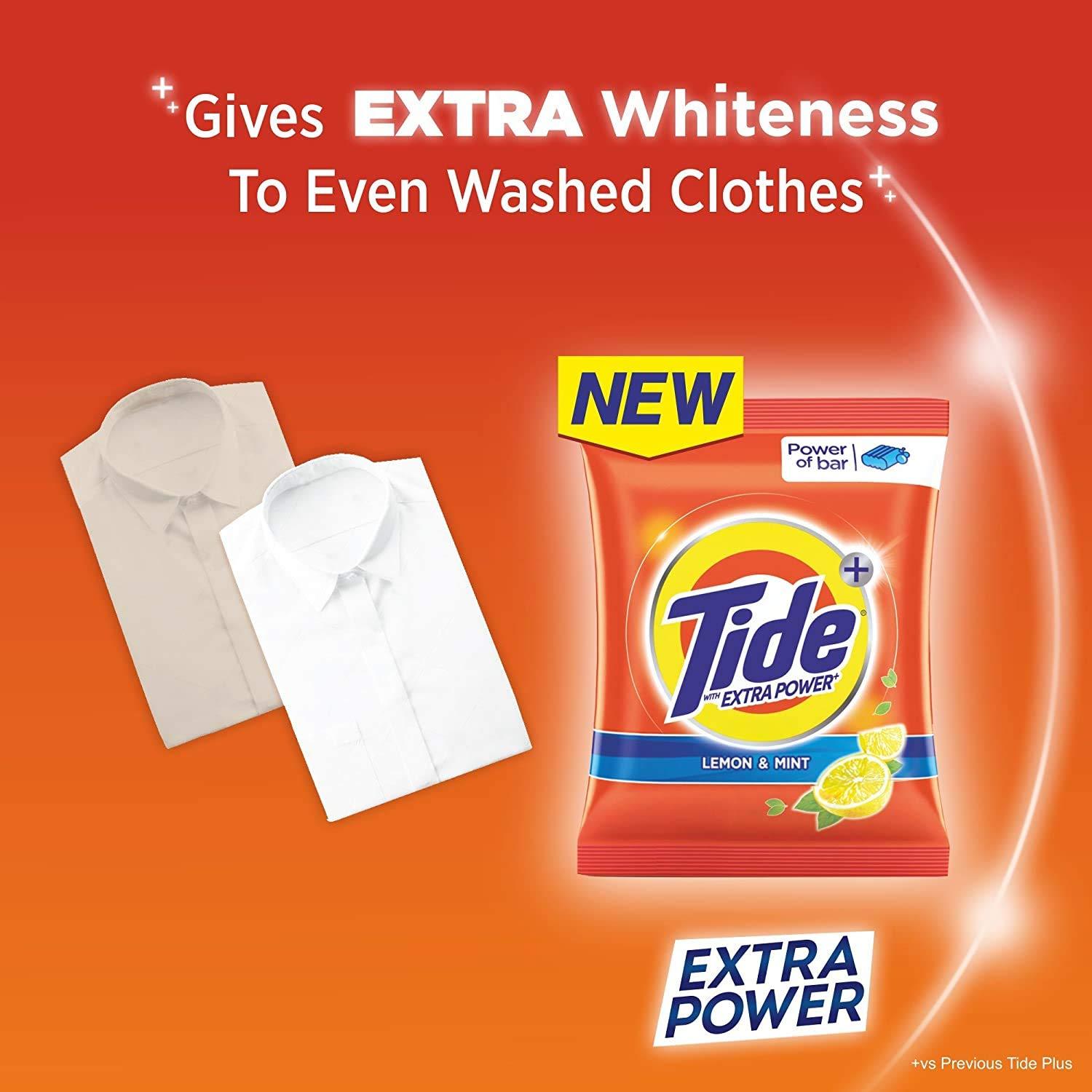 Tide Tide Plus Extra Power Detergent Washing Powder - 6 kg + 2 kg Free = 8kg (Lemon and Mint)