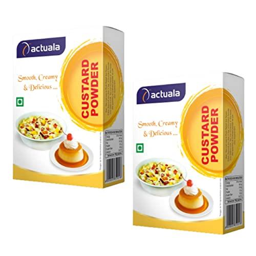 AACTUALA AACTUALA Custard Powder | Vanilla Flavor | Makes Smooth, Creamy and Delicious Custard - 200g (100g X Pack of 2)