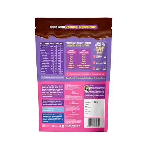 Yogabar Yogabar Multigrain Moon & Star Chocos Cereal Breakfast, Zero Maida, Delicious Chocolate Chocos for Kids & Adults, Protein Food, 0 Added Preservatives, Has Jowar, Bajra, Ragi, Quinoa Oats, P1