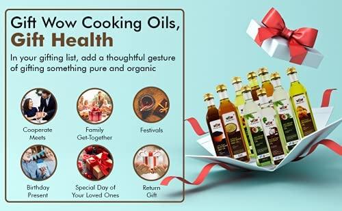 WOW Cooking Oils WOW COOKING OILS Certified Organic Virgin Cold Pressed Organic Coconut Cooking Oil (2 Ltr X 2)