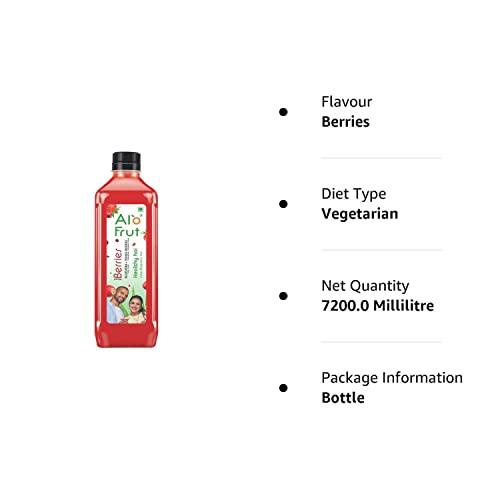 ALO FRUT Alo Frut Berries Aloevera Chunks & Juice 300ml(Pack of 24) - 1 Case | Fruit Juice Mai Aloevera Chunks| Healthy Hai Isme Aloevera Hai | Ready To Serve Drink