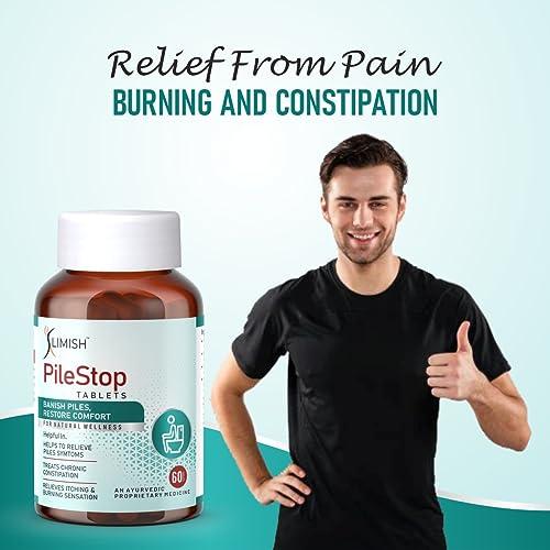 SLIMISH Slimish Piles relief Itching, Fissure, Fistula helping Tablets (60 Tablets)