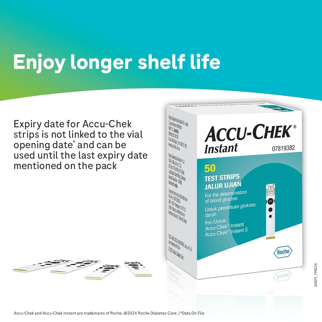 Accu-Chek Accu-Chek Instant S Blood Glucose Glucometer Kit with Vial of 10 Strips, 10 Lancets and a Lancing Device Free for Accurate Blood Sugar Testing