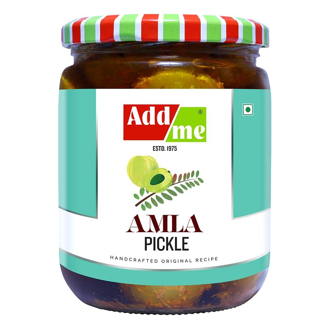 Add me Add me Home Made Amla Pickle Seedless 1Kg Amla ka Achar 500gm + 500gm Glass Jar