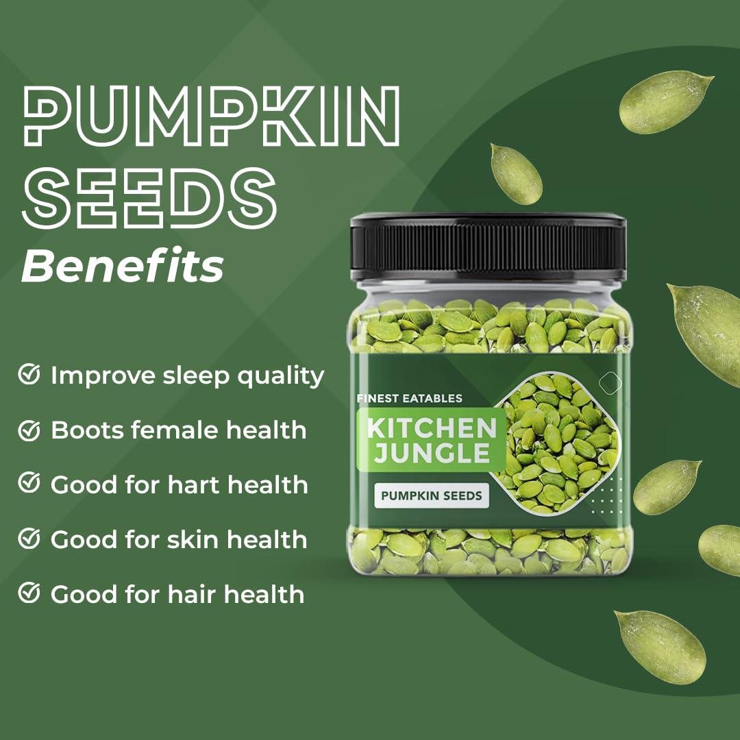 Kitchen Jungle Kitchen Jungle Raw Natural Pumpkin Seeds Jumbo 1KG jar pack