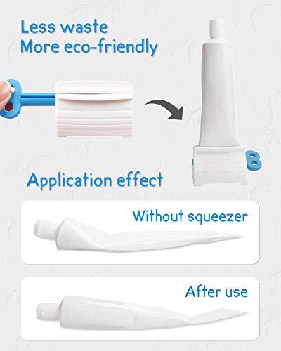 MoHern MoHern Plastic Toothpaste Squeezer, 4 Pcs Toothpaste Tube Squeezers, Multi-Purpose Toothpaste Dispenser, Rolling Toothpaste Holder Stand