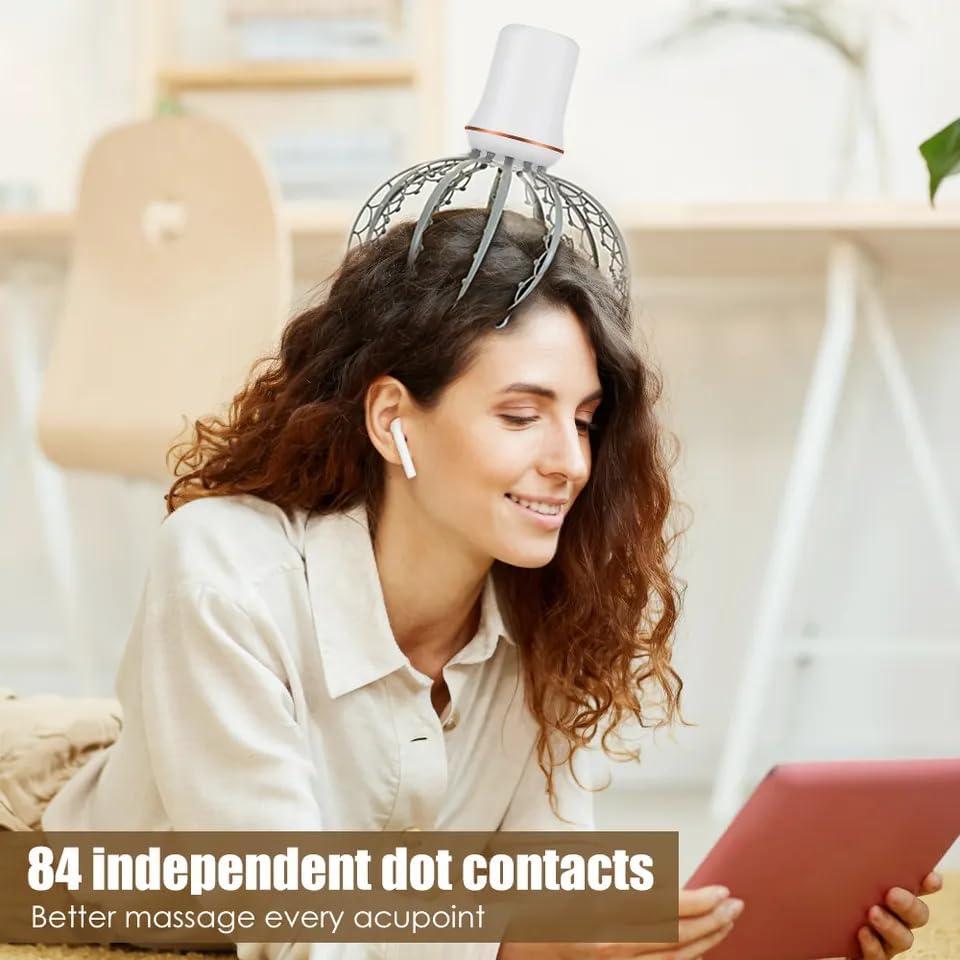 BLURISM BLURISM Electric Head Massager, Head Massage Spider, Scalp Massage Brush with 12 Claws, Rechargeable, Vibrating Head Massager to Relieve Stress