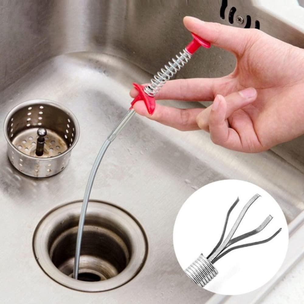 ALINNA ALINNA Flexible Grabber Claw Pick Up Reacher Tool With 4 Claws Bendable Hose Pickup Reaching Assist Tool for Litter Pick, Home Sink, Drains, Toilet(24 Inches) Silver