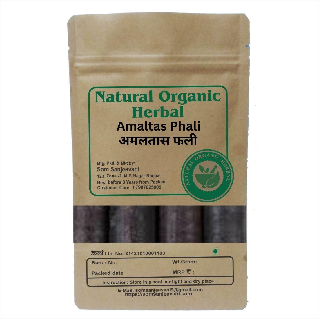 NATURAL ORGANIC HERBAL NATURAL ORGANIC HERBAL Amaltas Phali -fali Amaltas - Cassia Fistula -100g-Pure - No Mixing