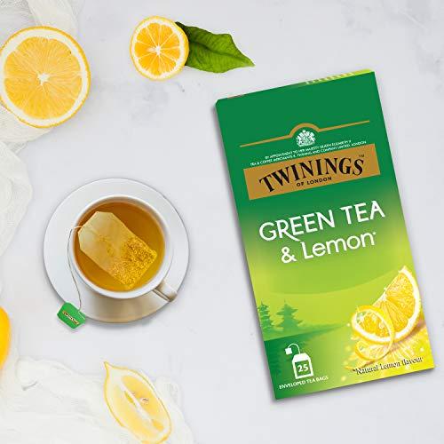 Twinings Twinings Green Tea & Lemon, 25 Teabags, Green Tea, Deliciously Sweet & Tangy Lemon