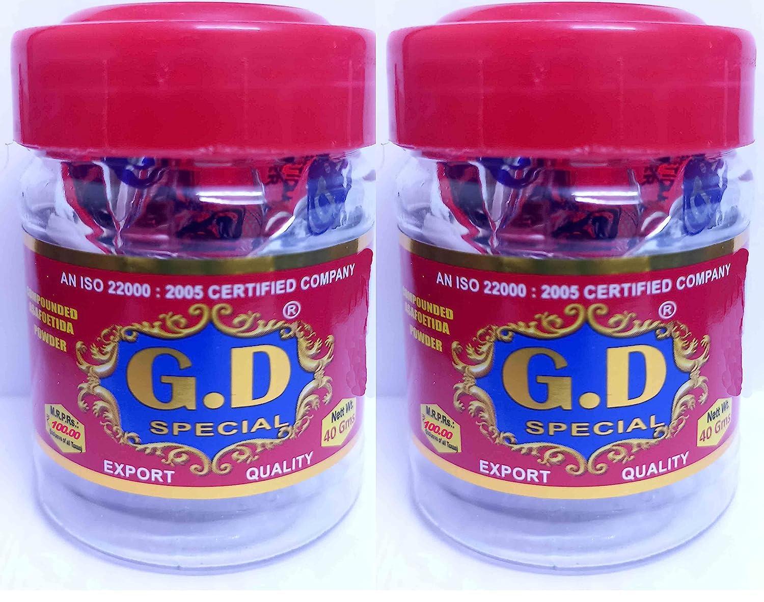 G.D G.D SPECIAL Compounded Asafoetida Powder | Hing | Perungayam Powder | Kayam Powder 40g - Pack of (10)