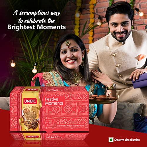 Unibic Unibic Festive Moment Cookies, 500g Gift Hamper for Festivals, Sweet Gourmet Delicacies, Corporate Gifting for Employees, Friends and Family