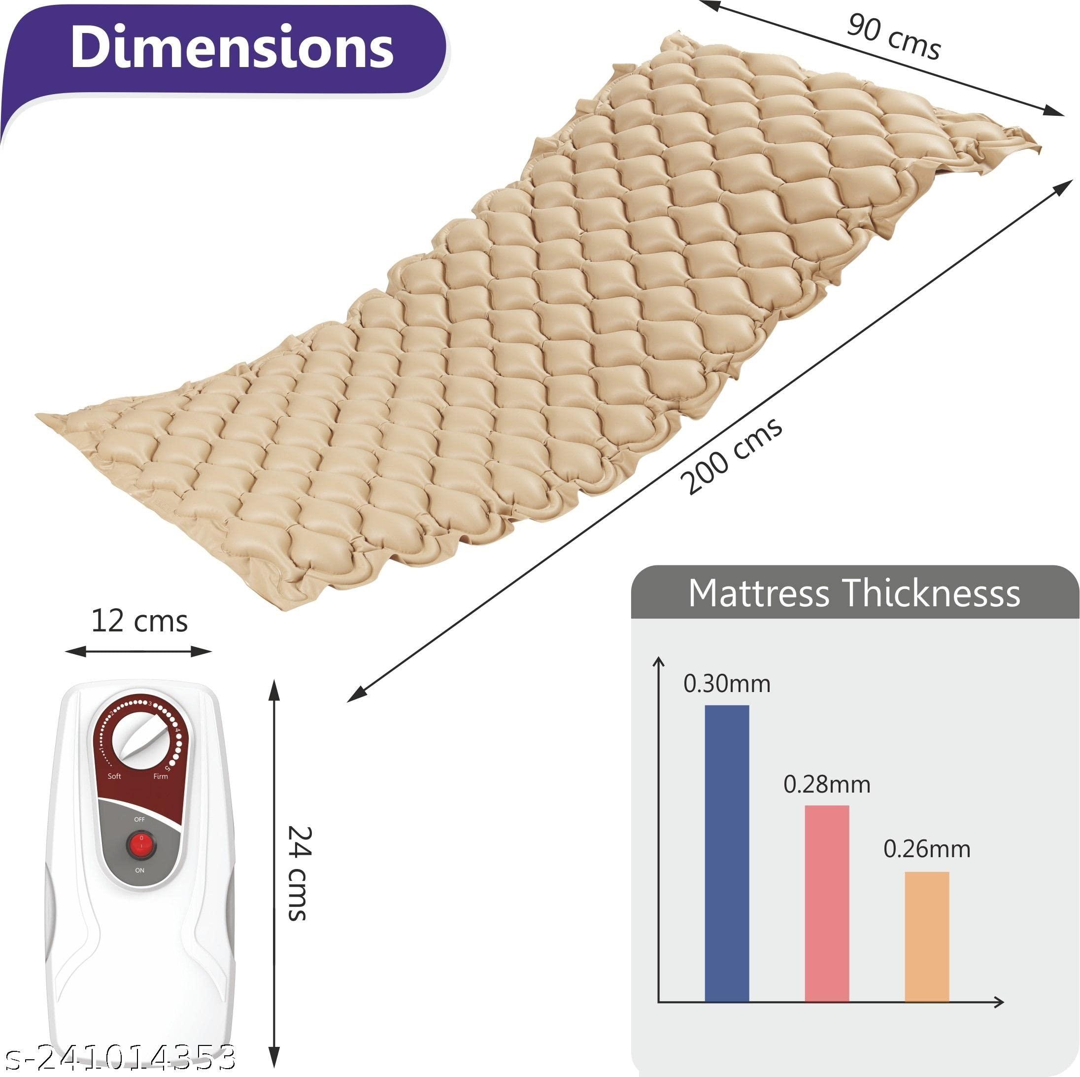 Generic VSA Air Mattress for Patients Bed Sore Relief - Inflatable Air Bed with Pump for Single Bed - Anti Bedsore Mattress Pad - Medical Bed for Home Use - Alpha Bed for Patients - Comfortable Support