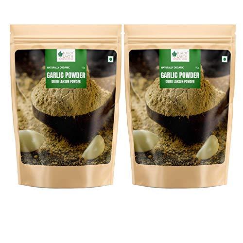 BLISS OF EARTH 2x1kg Naturally Organic Garlic Powder Dried For Cooking Pack Of 2