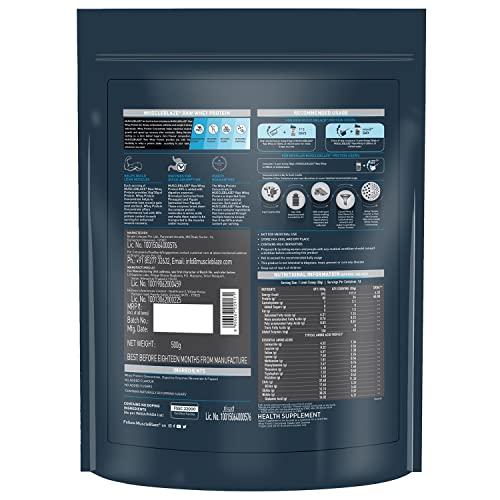 MuscleBlaze MuscleBlaze Raw Whey Protein Concentrate 80% with Added Digestive Enzymes, Labdoor USA Certified (Unflavoured, 500 g / 1.1 lb)