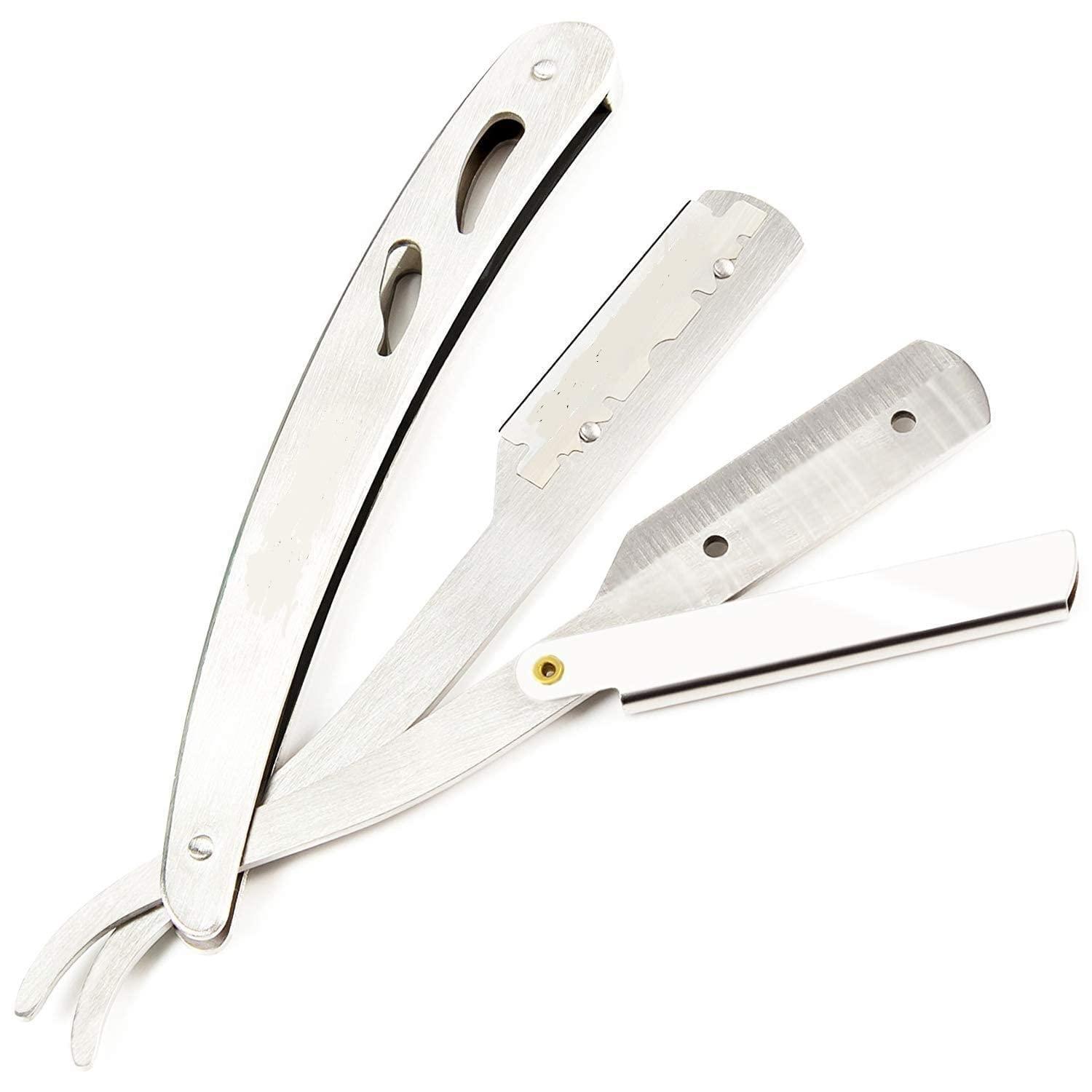 JIBARO Jibaro Care Professional Barber Stainless Steel Straight Edge Razor Safety Salon Quality Smooth Shave Folding Hair Salon Shaving Razor Ustra for Men