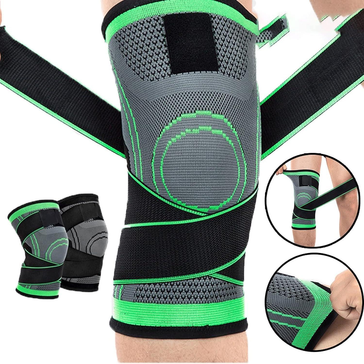 SWOPPLY SWOPPLY Knee support band Sleeve,Knee Guard Pad Brace Compression Fit Joint Pain and Arthritis Relief, Improved Circulation Wrist Band Straps Gym Workout,Fitness Weight Wraps (Knee Suport Band 2 pcs)
