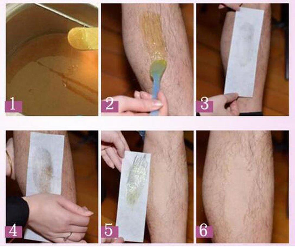 Suoirblss 100 PCS Wax Strips Hair Removal Waxing Strips Facial Body Epilating Strips Non Woven Wax Strip for Face Legs Underarms Body and Bikini for Home or Beauty Salon