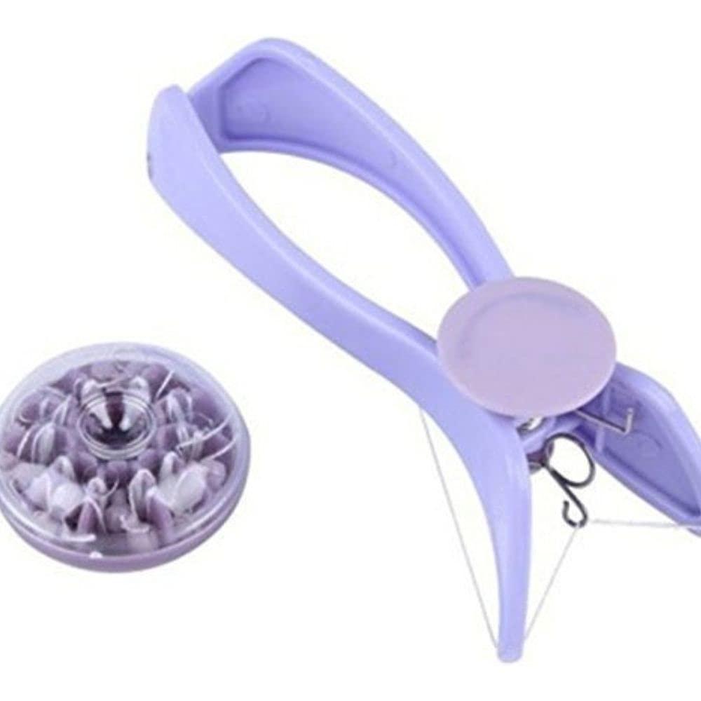 RICCO STRADA PAP ANNOUNCER Eyebrow Face And Body Hair Threading and Removal System Tweezers Kit (Purple Color)
