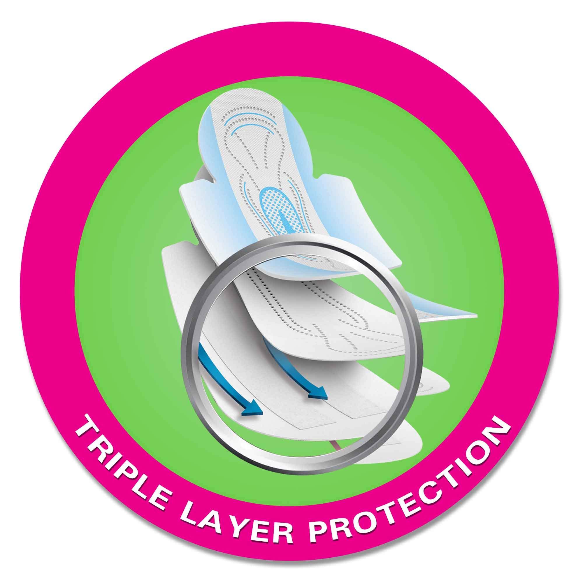 Wonderize Wonderize Ultra Dry Anti Leak XL Sanitary Napkins with 3X Absorption for Heavy Flow (30 Pads) + Soft Comfort XL Size Cotton Sanitary Napkins for Normal Flow (15 Pads)