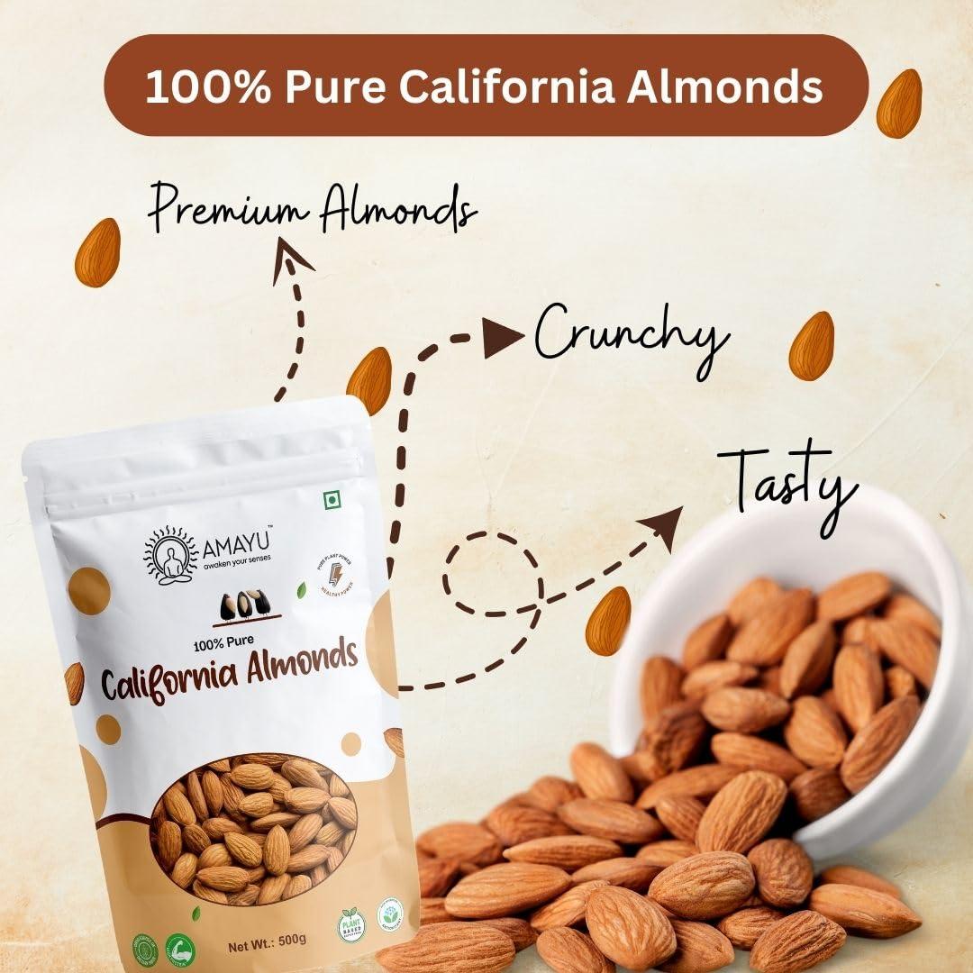 AMAYU AMAYU California Almonds Badam Giri (500 g)