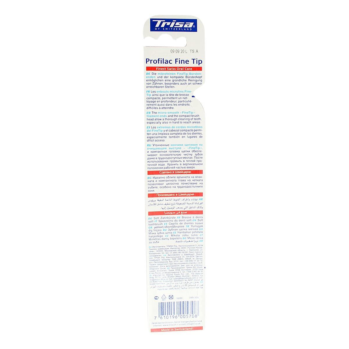 TRISA Trisa Profilac Fine Tip Sensitive Toothbrush (Assorted Color)