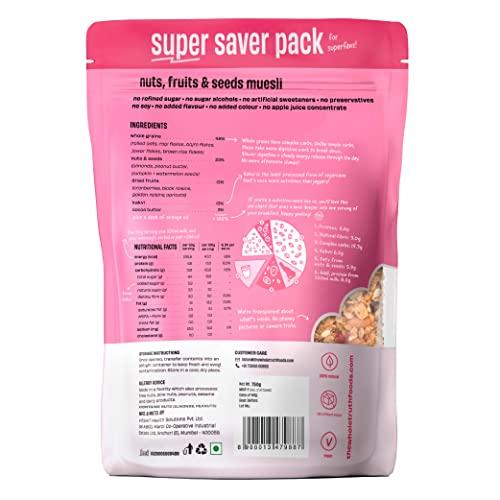 The Whole Truth The Whole Truth - Super Saver Breakfast Muesli | Nuts, Dried Fruits and Seeds | 750 grams | Vegan | Dairy-free | No Artificial Sweeteners | No Added Flavours | Nutritious Snack and breakfast