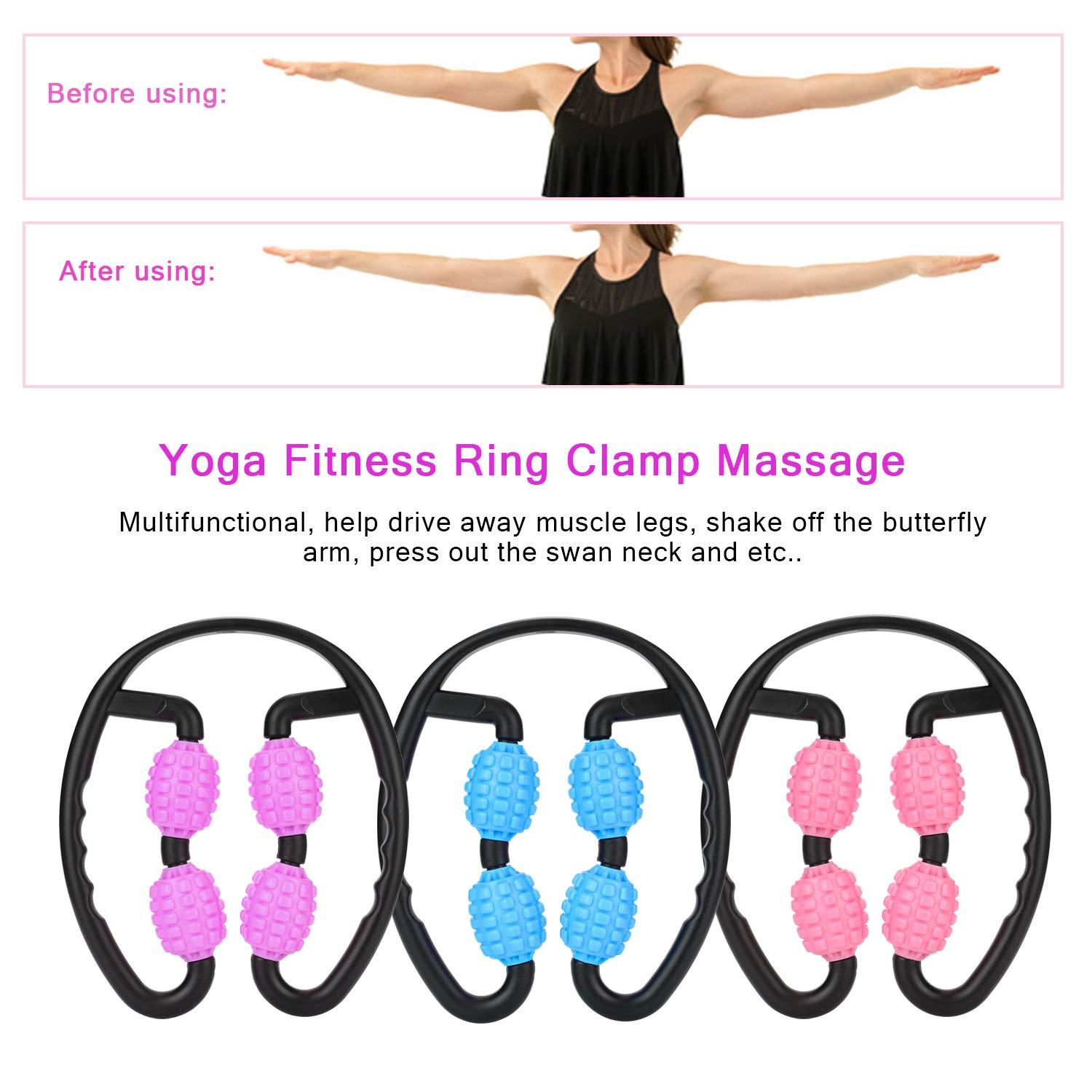 Qunan Qunan Wheel Leg Muscle Massager Body Sha r Relax Roller Yoga Fitn Clip Massage Sti