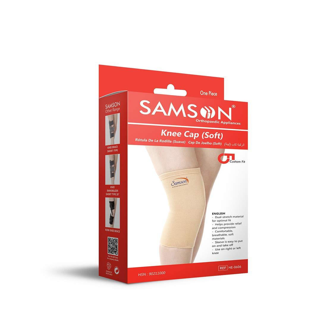 SAMSON Samson Knee Cap(soft)(Pair)(XL,Beige)