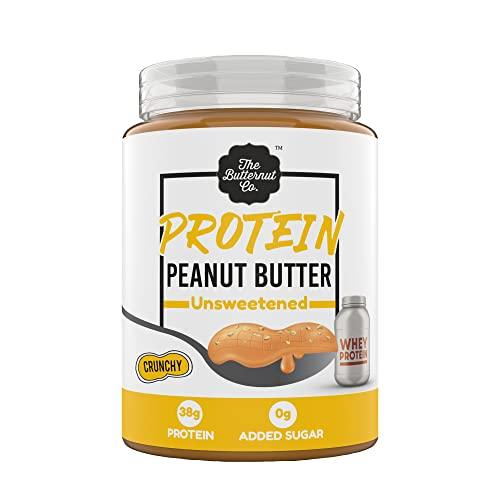 The Butternut Co. The Butternut Co. Protein Peanut Butter Unsweetened, Crunchy 925 Gm (38G Protein, No Added Sugar, Whey Protein Isolate)