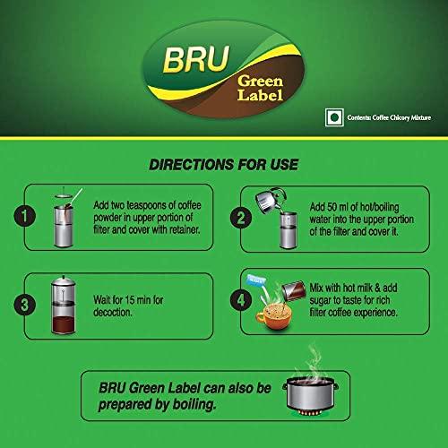 Bru BRU Green Label Coffee Powder, 200g Pouch