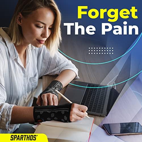 Sparthos Sparthos Wrist Support Sleeves (Pair) Medical Compression for Carpal Tunnel and Wrist Pain Relief Wrist Brace for Men and Women Made from Innovative Breathable Elastic Blend