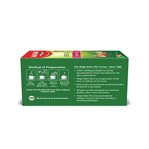 Wagh Bakri Wagh Bakri Green Tea Shudh Kahwa Tea Bag, 25 Tea Bag*2.5G, 62.5 Grams