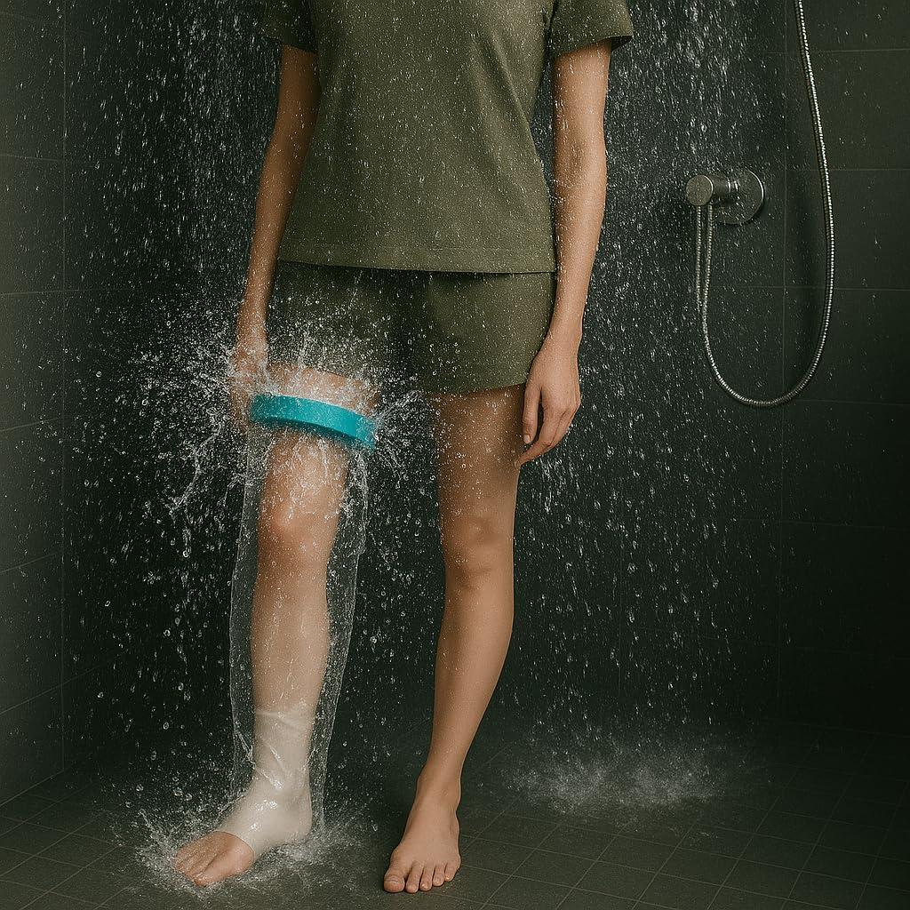 CIVJET CIVJET Waterproof Cast Covers for Shower Leg, Extra Large Watertight Foot Protector Cover, Broken Foot, after surgery, knee scooter, Reusable, Easy to Use Protect Legs in Bath for Man,Woman