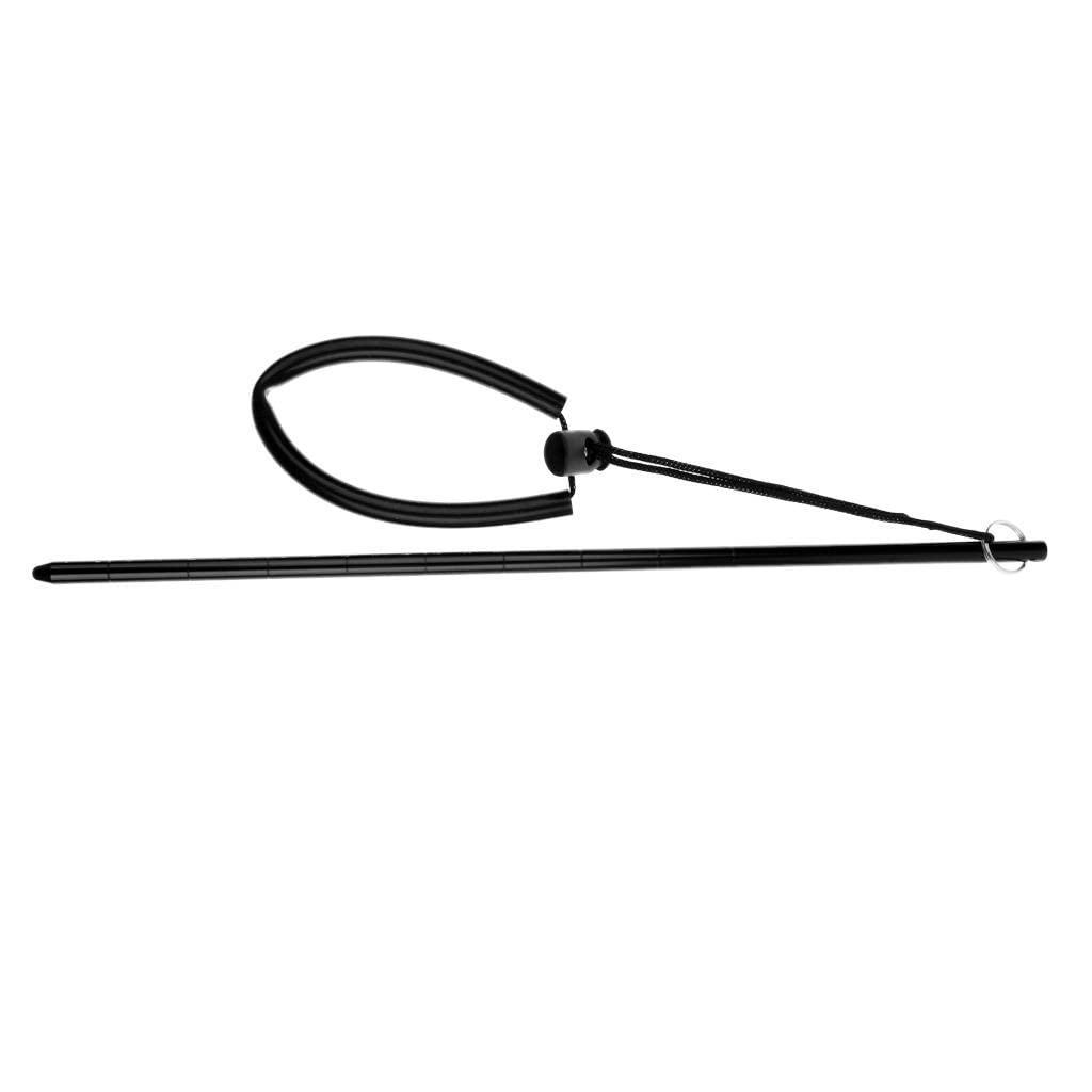 UJEAVETTE UJEAVETTE Light Aluminium Alloy Scuba Diving Stick Pointer Rod with Wrist Strap Black
