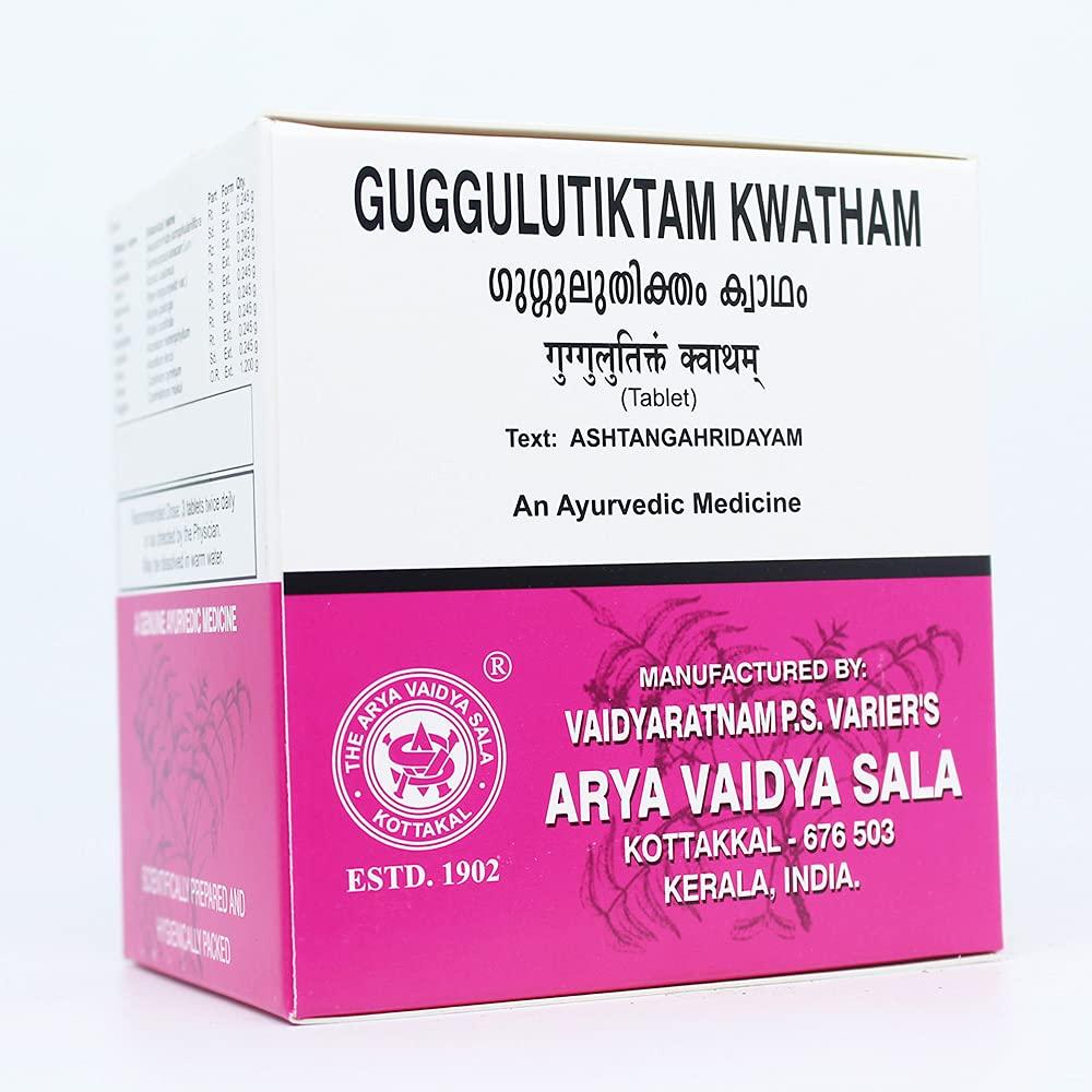 Golden Oldie Herbs Guggulutiktam Kwatham (Tablet) - 100 Tablets, (Pack Of 1), Of Arya Vaidya Sala Kottakkal