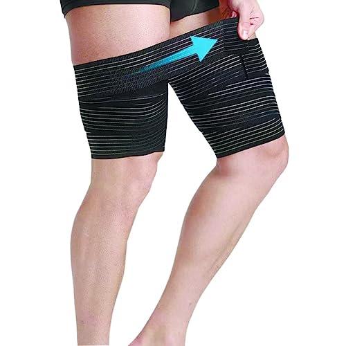 Elegious Extra Long Elastic Knee Wrap Compression Bandage Brace Support for Legs, Plantar Fasciitis, Stabilising Ligaments, Joint Pain, Squat, Basketball, Running, Tennis. (BLACK, 2)