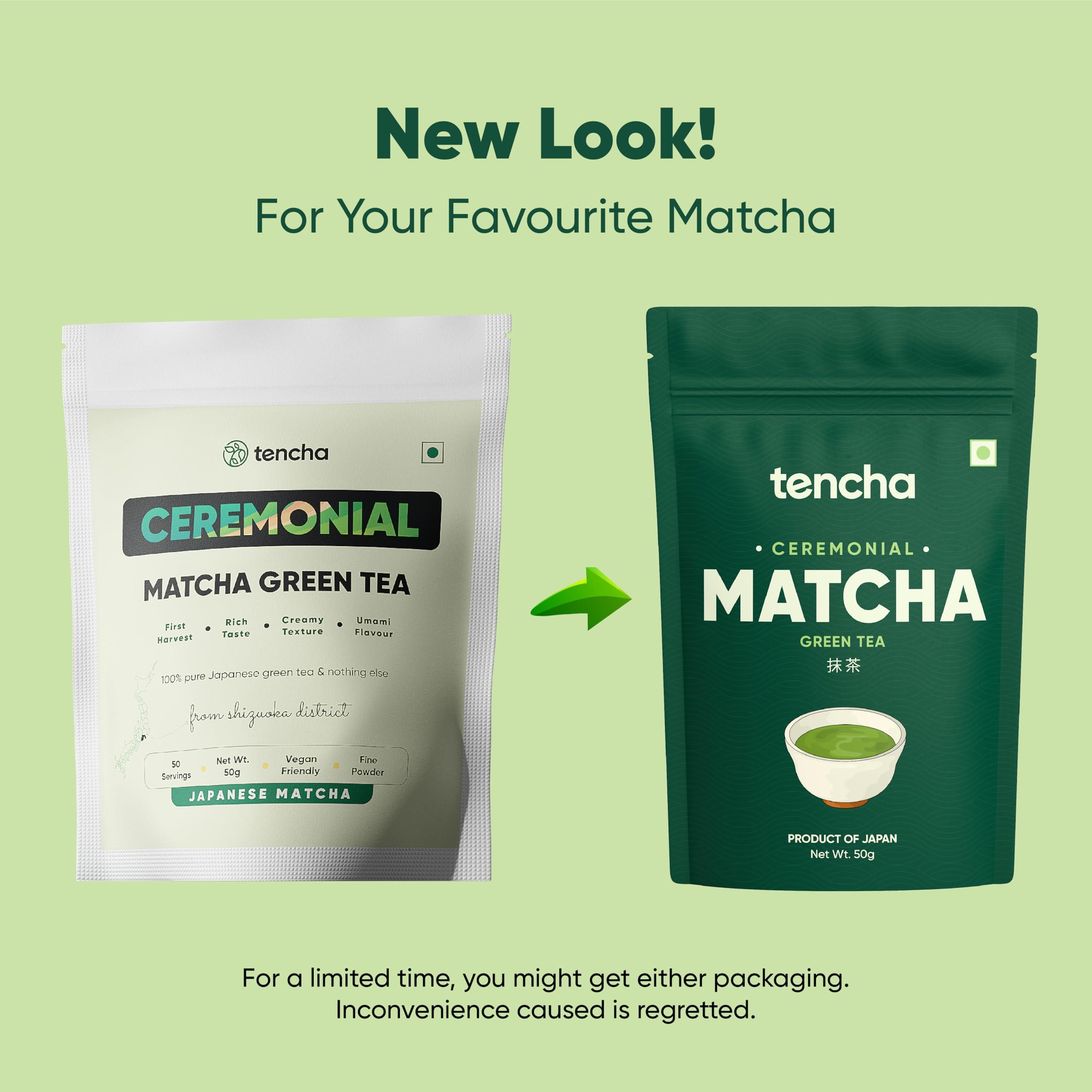 Tencha Tencha Ceremonial Matcha | Japanese Matcha Green Tea Powder | Sourced from Shizouka, Japan | Vegan | No Artificial Sweeteners | 50 GM, Pack of 1