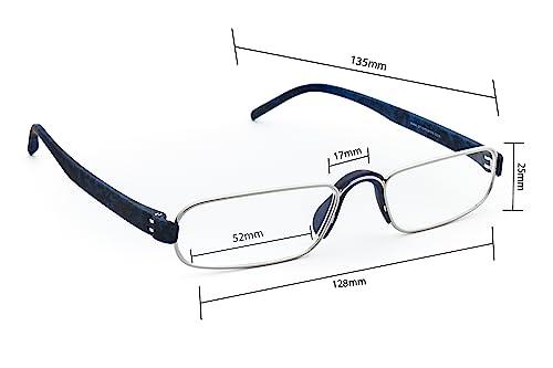 Dr.Harmann's Dr.Harmann's Rectangular Reading Glasses (Blue) (CEO +2.75)