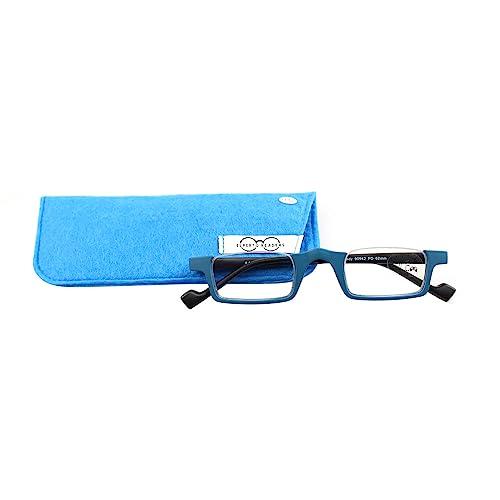 ESPERTO READERS ESPERTO READERS Roady Reading Glasses - Blue Cut Lens With Antireflection & Ultra Light Weight For Men & Women +1.00 to +3.00 Power Half Rim - Blue (+1.75)