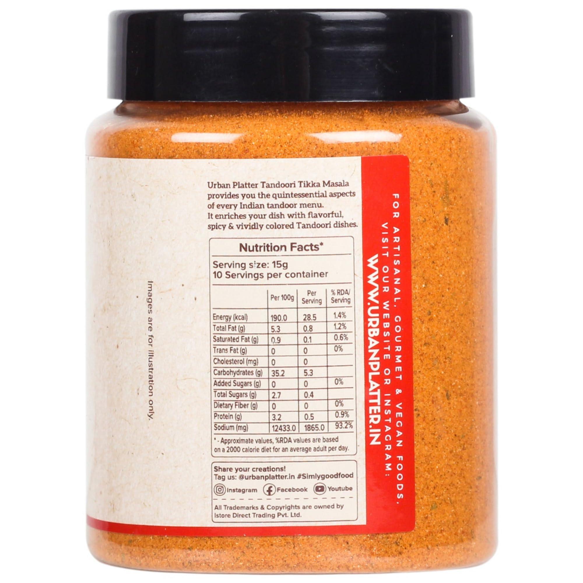 urban platter urban platter Tandoori Tikka Masala Powder, 150G [Masala | Flavourful Blend Of Spices | Sprinkle Or Add To Your Appetizers, Gravies, Veggies, Fries]