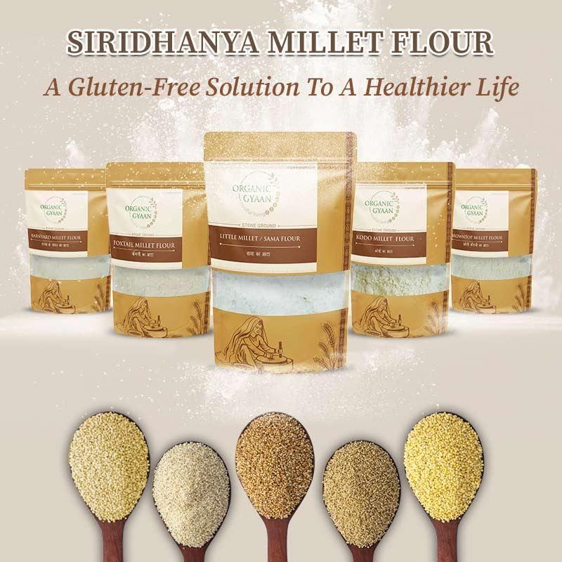 ORGANIC GYAAN Organic Gyaan Siridhanya Millet Flour/Atta/Activated Flour 4.5kg