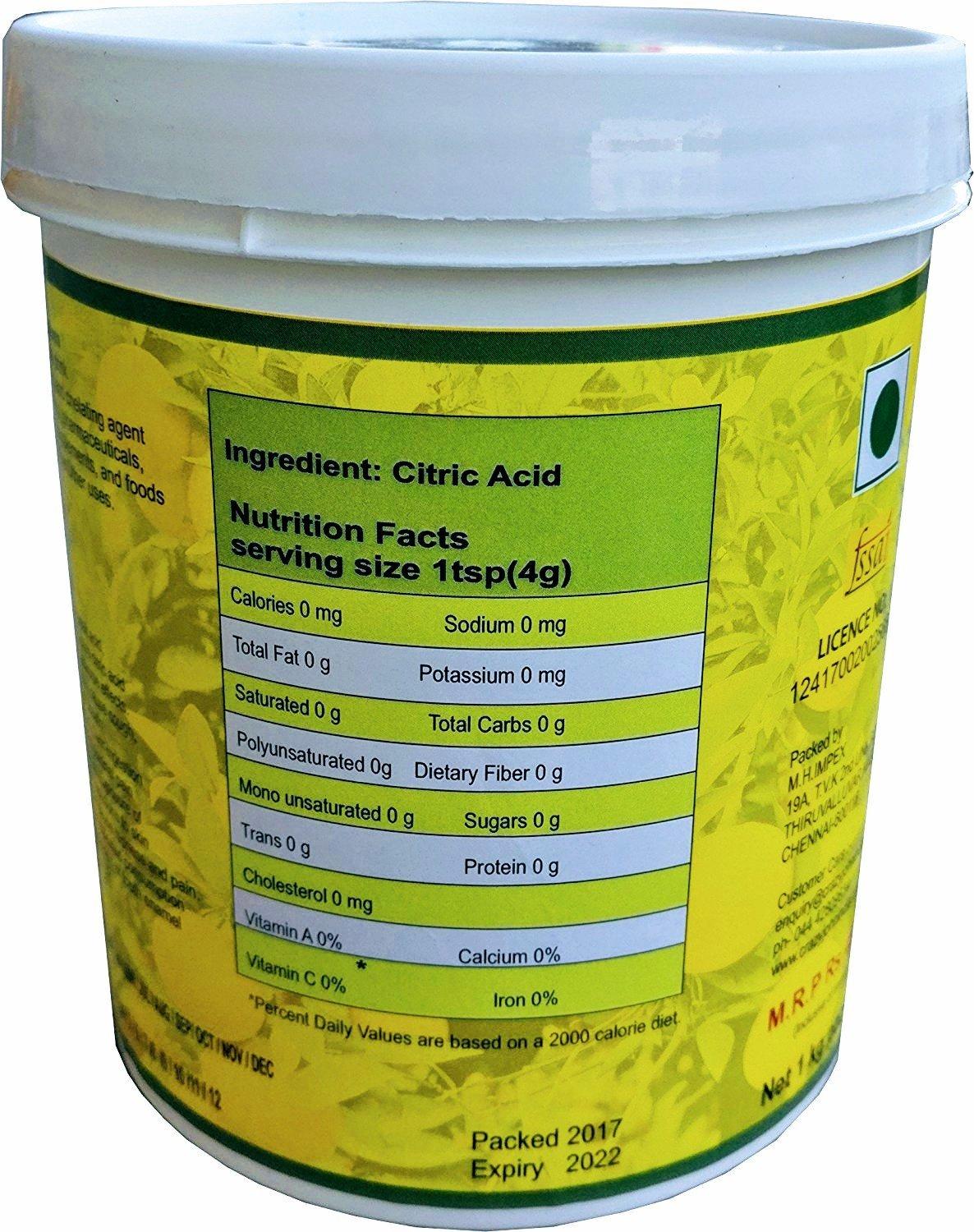 CRAZY JOHN CRAZY JOHN Citric Acid Powder (1kg Pack)