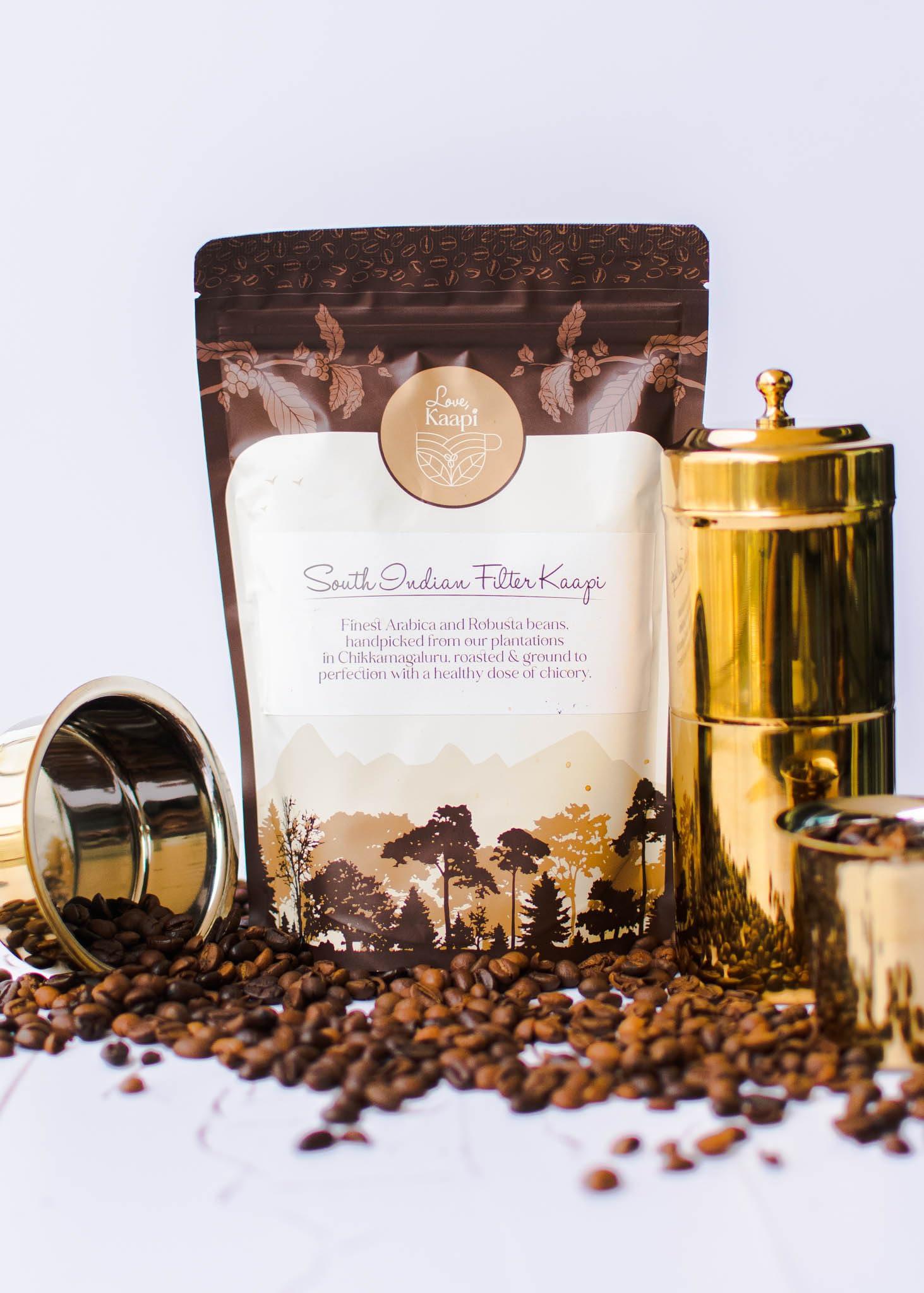 Love Kaapi Traditional South Indian Filter Kaapi - Love Kaapi (Arabica & Robusta Blend Ground Coffee), 250gm