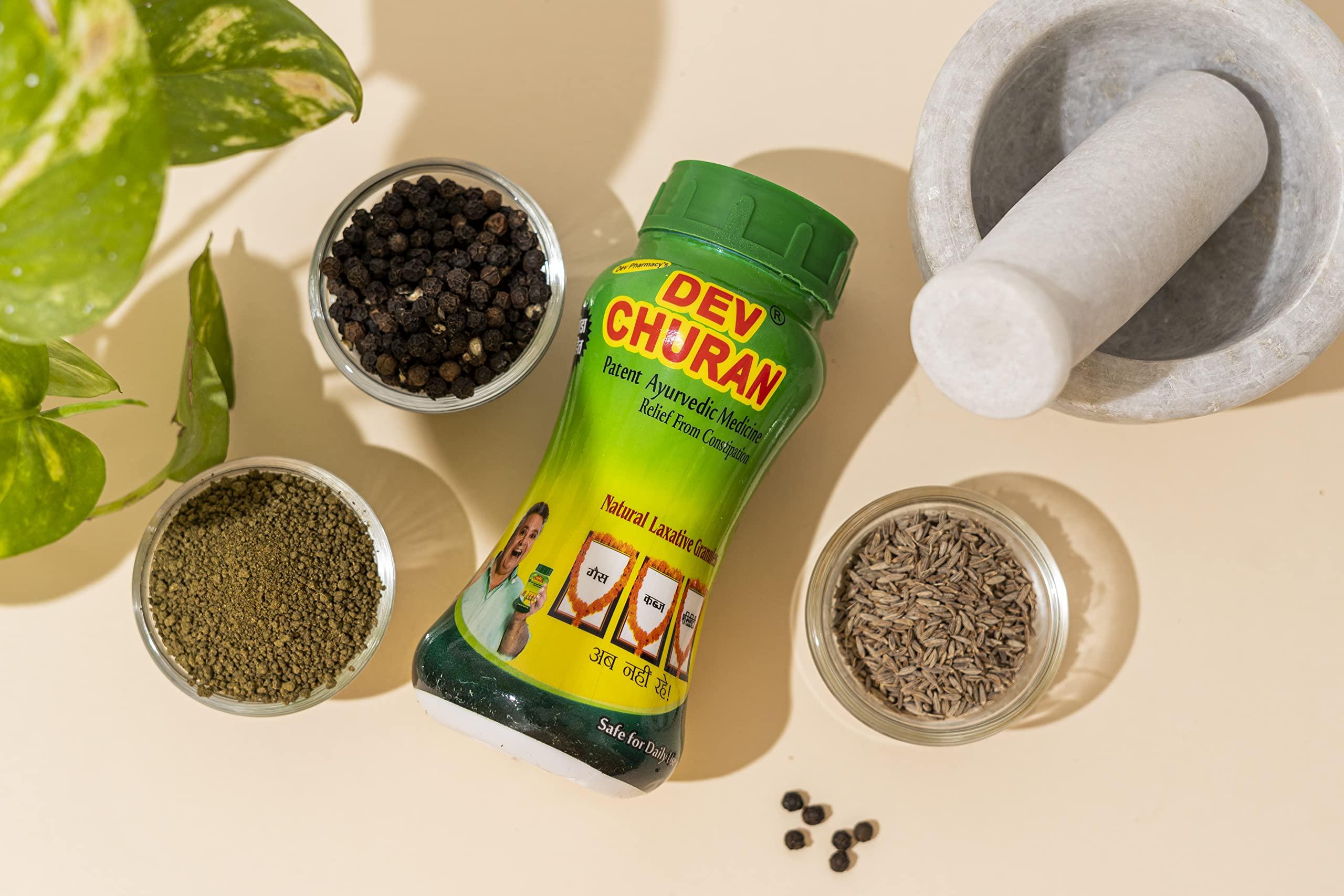 Dev Churan Dev Churan Ayurvedic Digestion, Constipation & Acidity Relief I 100% Natural & Organic Powder (100 Gram Granule).