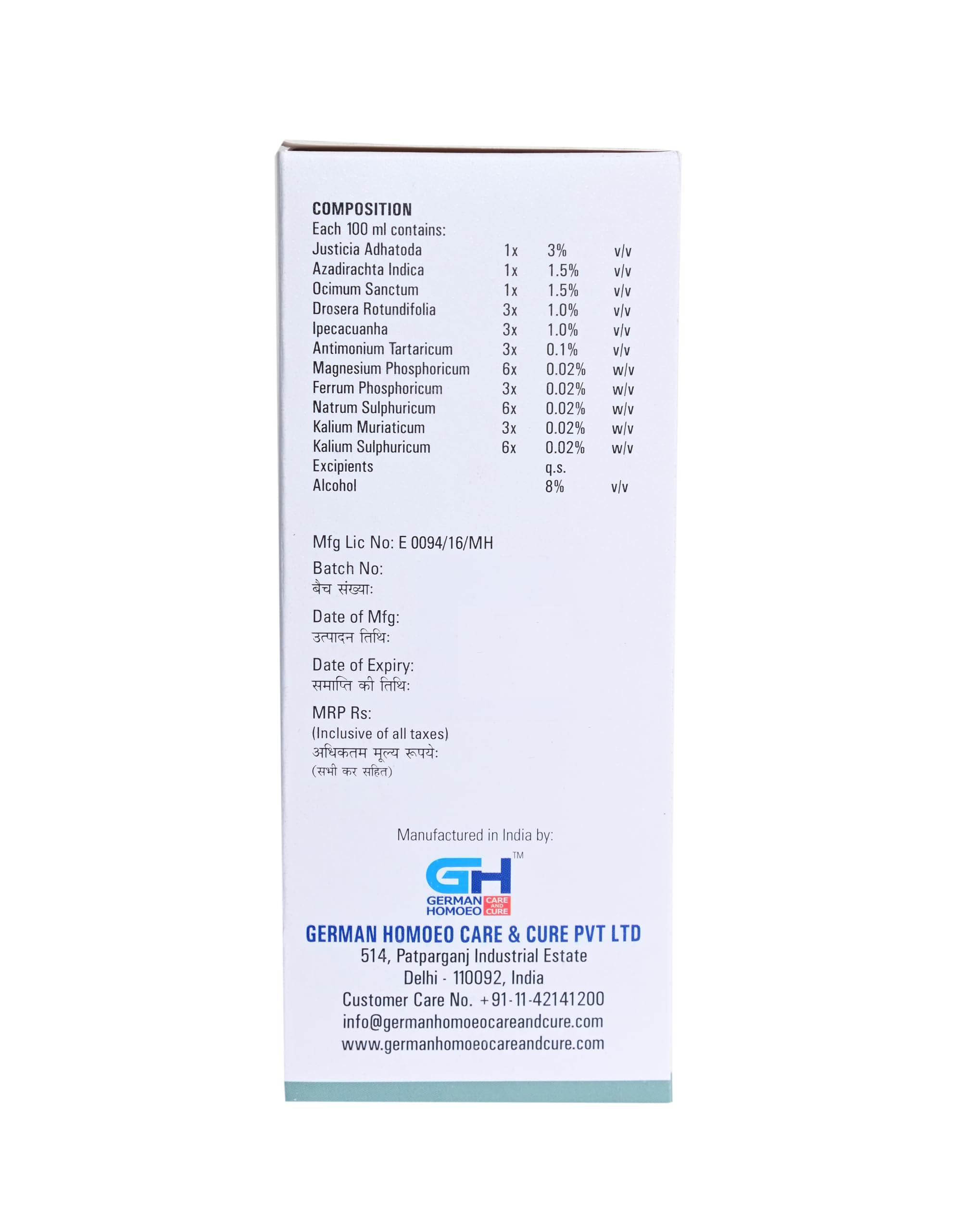 German Homoeo German Homoeo Cough Syrup (500 ML)