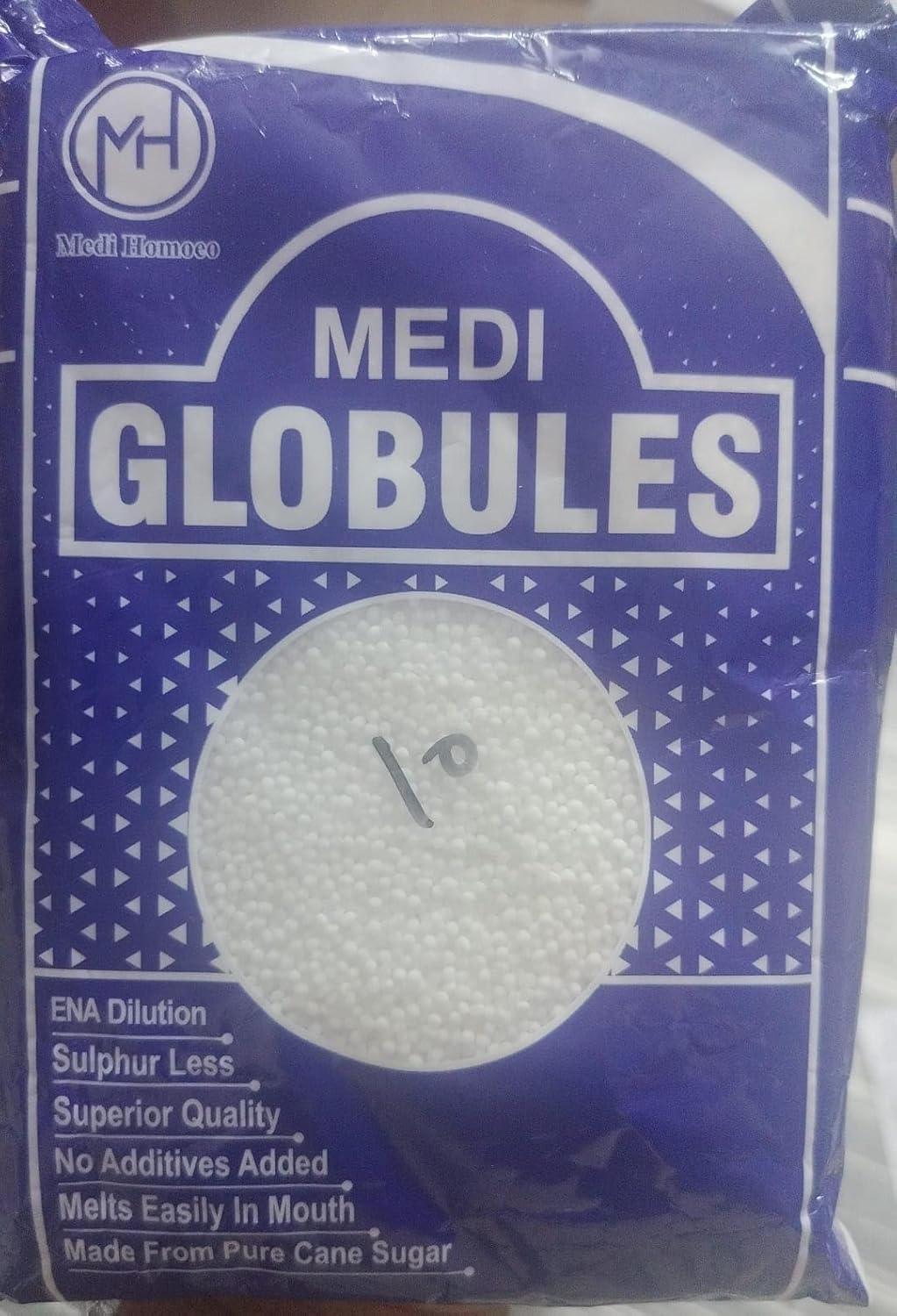 Generic Medi Globules Sugar Globules Blank Pellets Plain Pills, Non-Medicated Pellets Pills | Sulphur Less Globules For Homeopathic Medicine (Size 50)