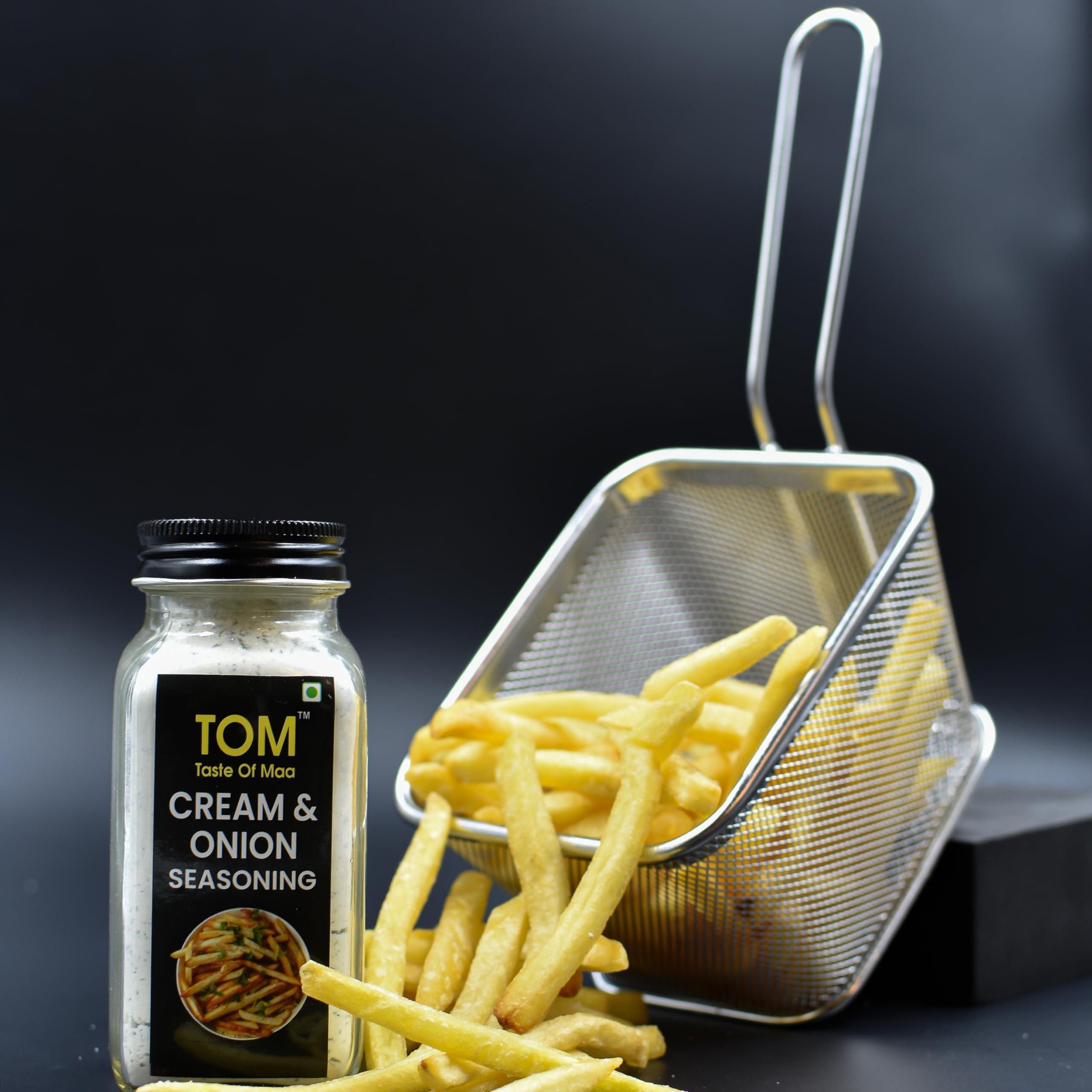 TOM taste of maa TOM, Taste of Maa™ Cream & Onion Seasoning- 100 Gm