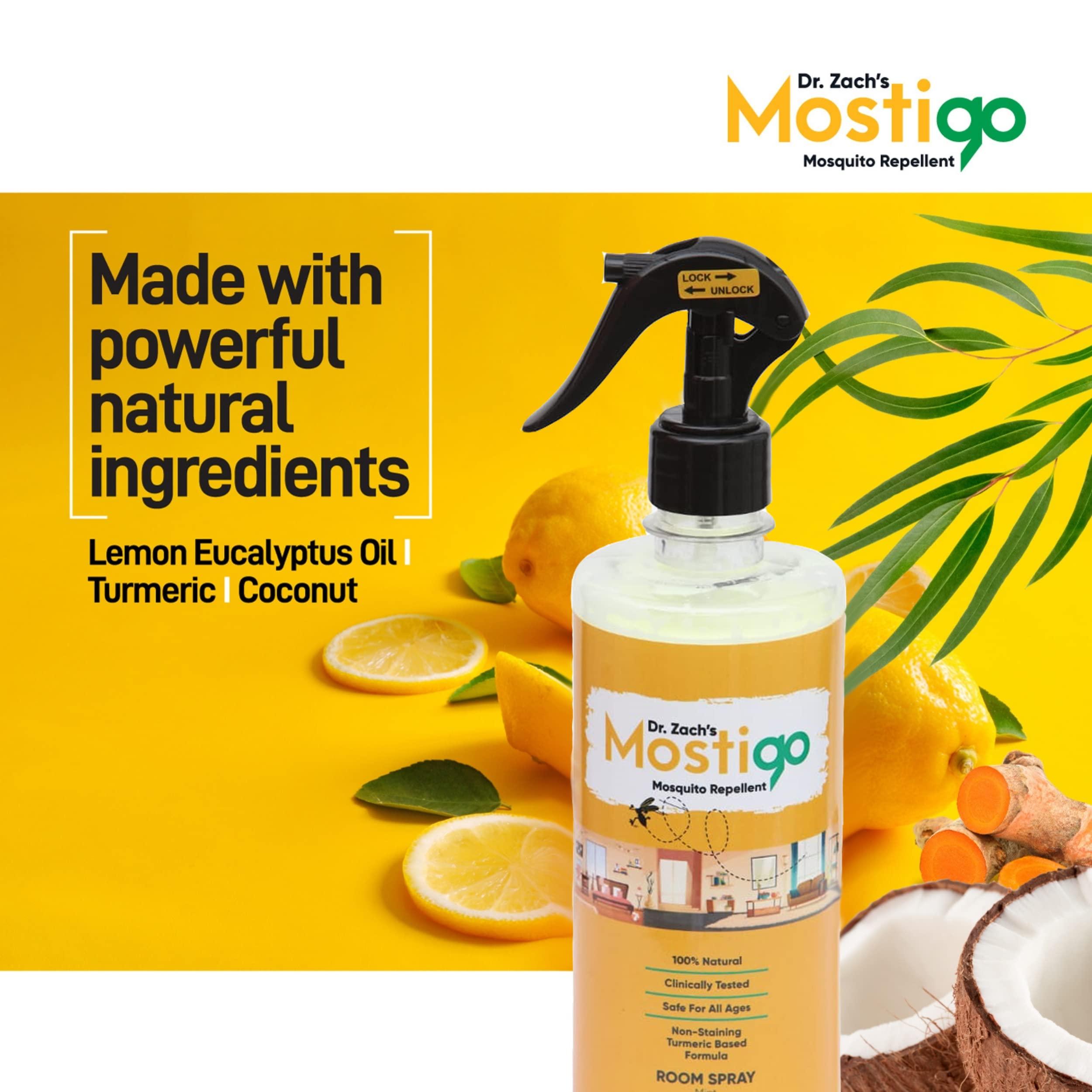 Dr Zachs Mostigo Mosquito Repellent Room Spray, 100% Natural Safe for Adults, Children & Pets